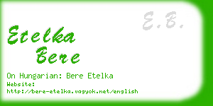 etelka bere business card